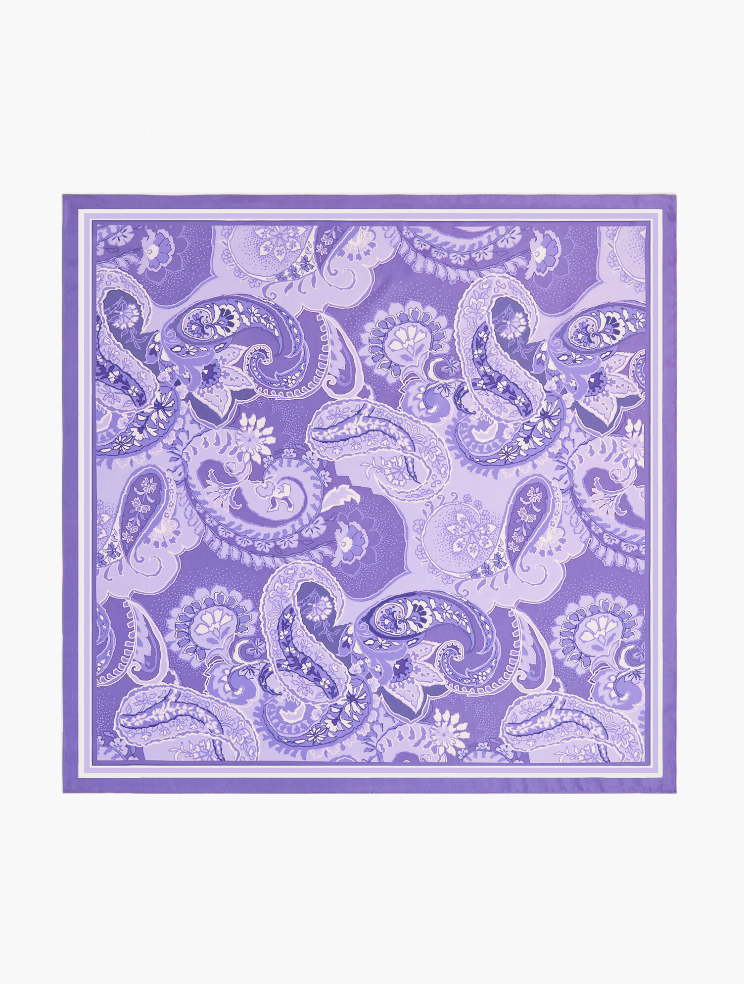 Colorblock Paisley Silk Square Scarf