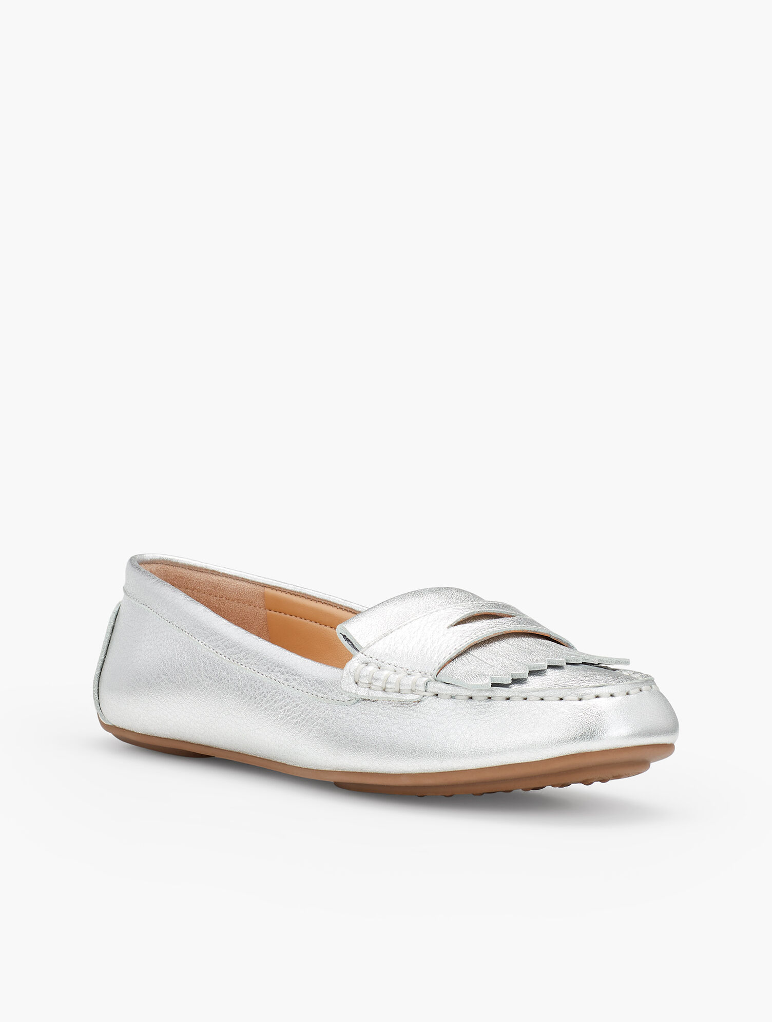 Everson Kiltie Penny Keeper Driving Moccasins -Metallic