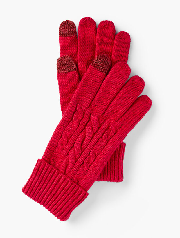 Soft Cable Knit Gloves