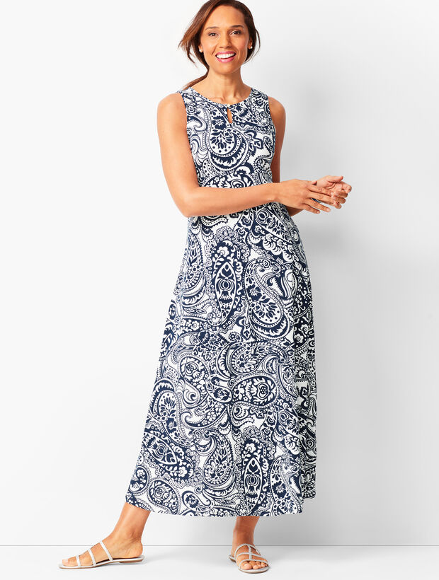 Knit Jersey Maxi Dress - Paisley