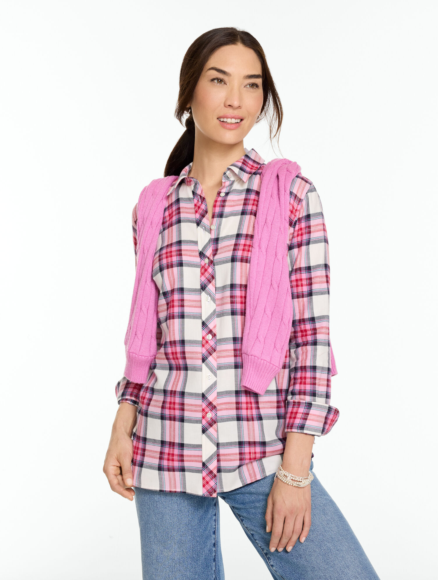 Metallic Flannel Modern Classic Shirt - Charming Plaid