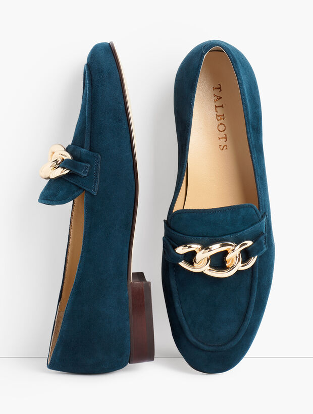 Cassidy Chainlink Loafers - Suede