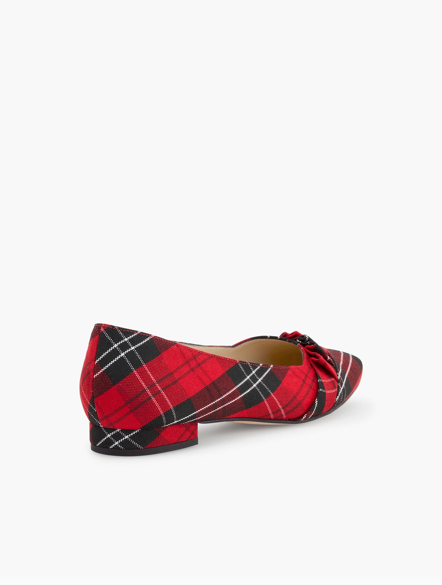 Edison Pleated Flats - Plaid