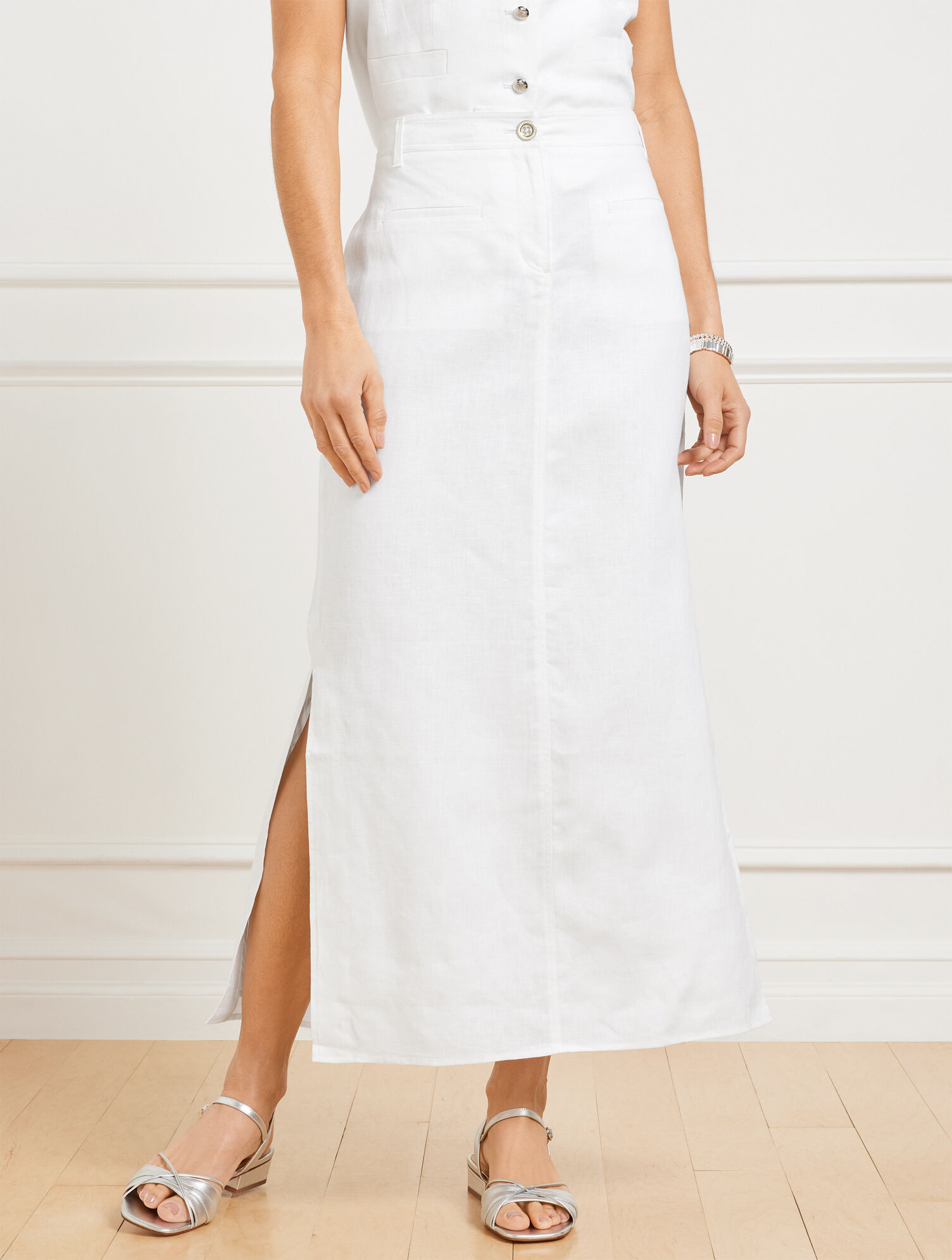 Classic Linen Trouser Skirt