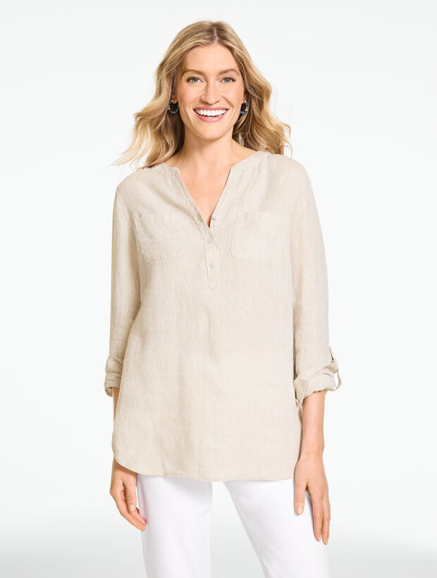 Linen Camp Shirt - Cross Dye