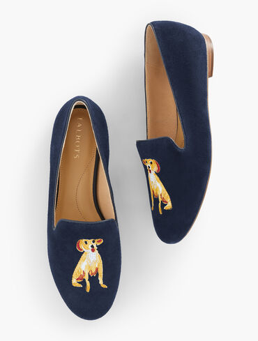 Ryan Embroidered Loafers - Dog Days - Suede