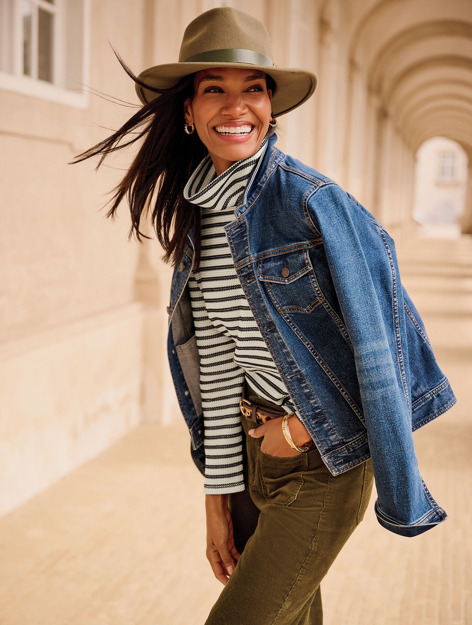 Relaxed Turtleneck Pullover - Luna Stripe | Talbots