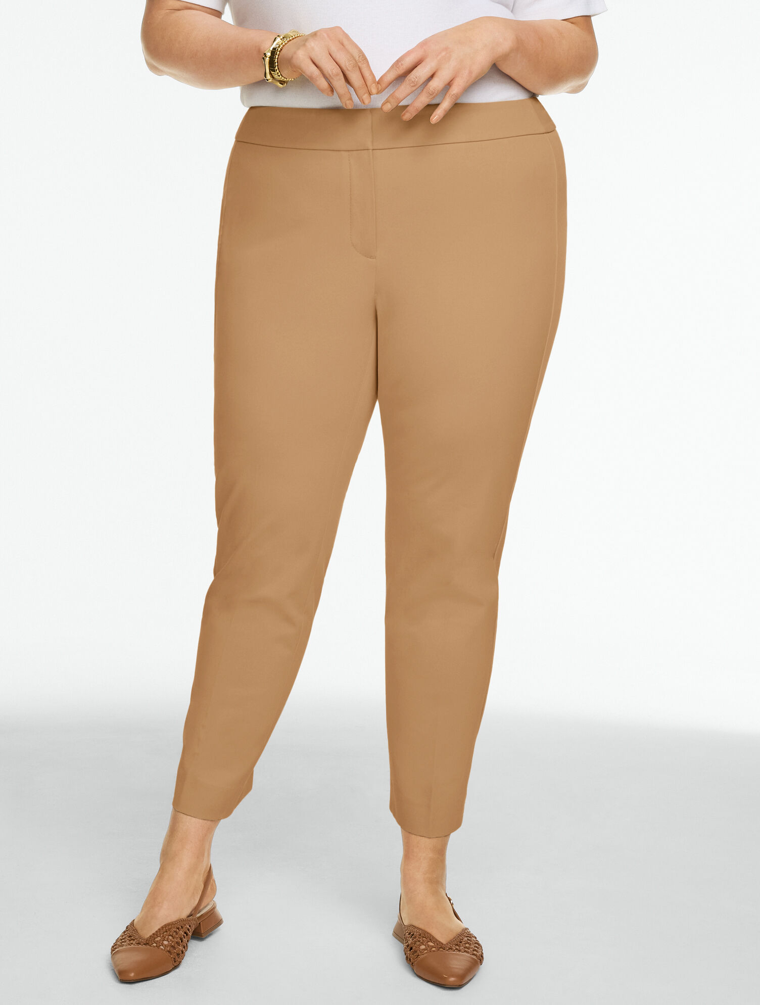 Plus Exclusive Talbots Chatham Cotton Bi-Stretch Slim Ankle Pants