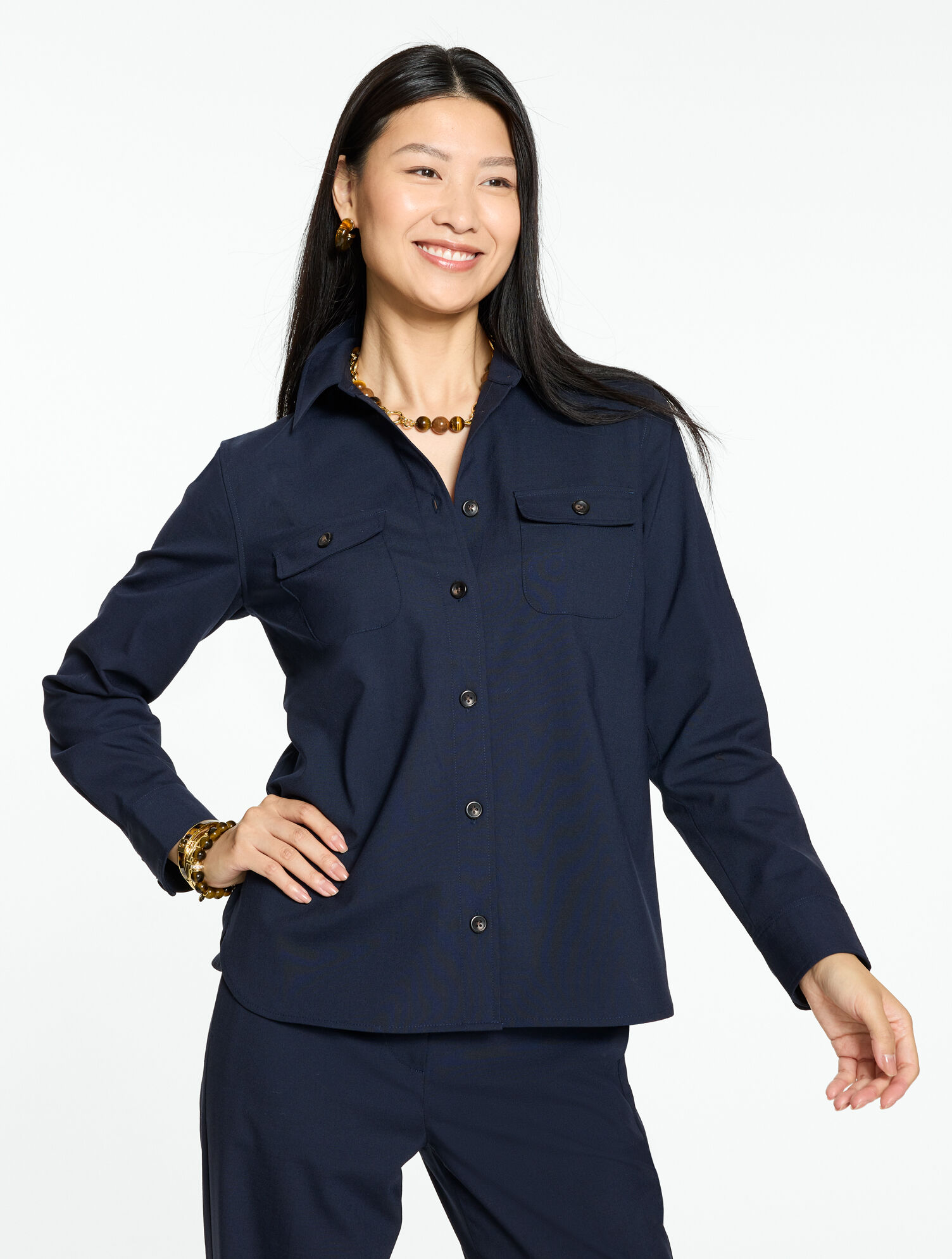Wool Blend Shirt Jacket