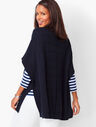 Cable V-Neck Poncho