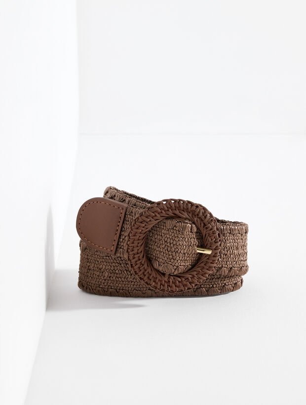 Stretch Raffia Belt