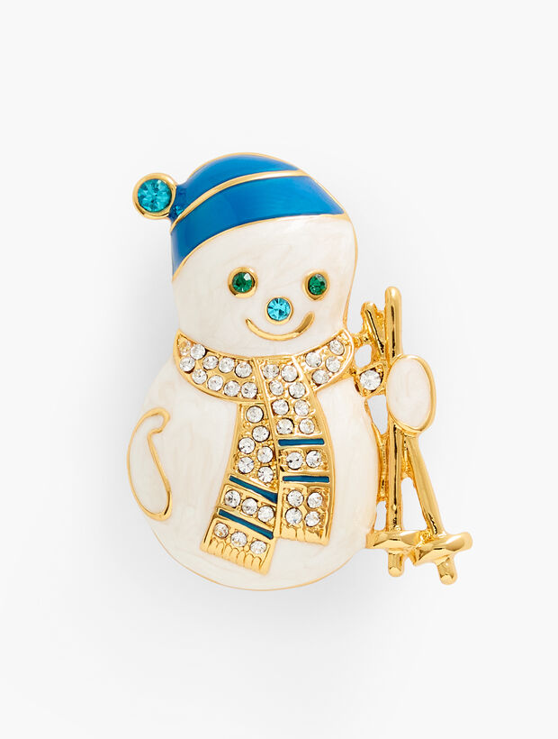 Snowman Brooch