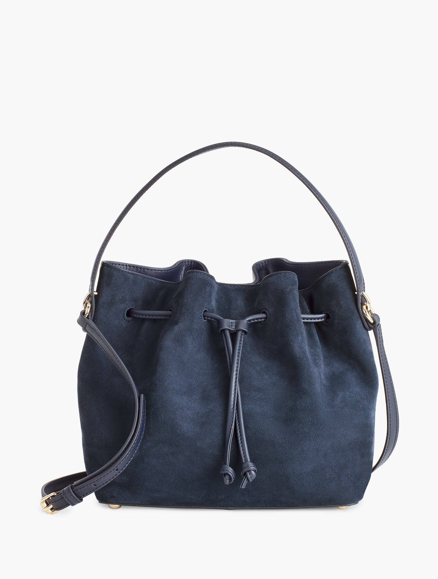 Suede Drawstring Bucket Bag Talbots