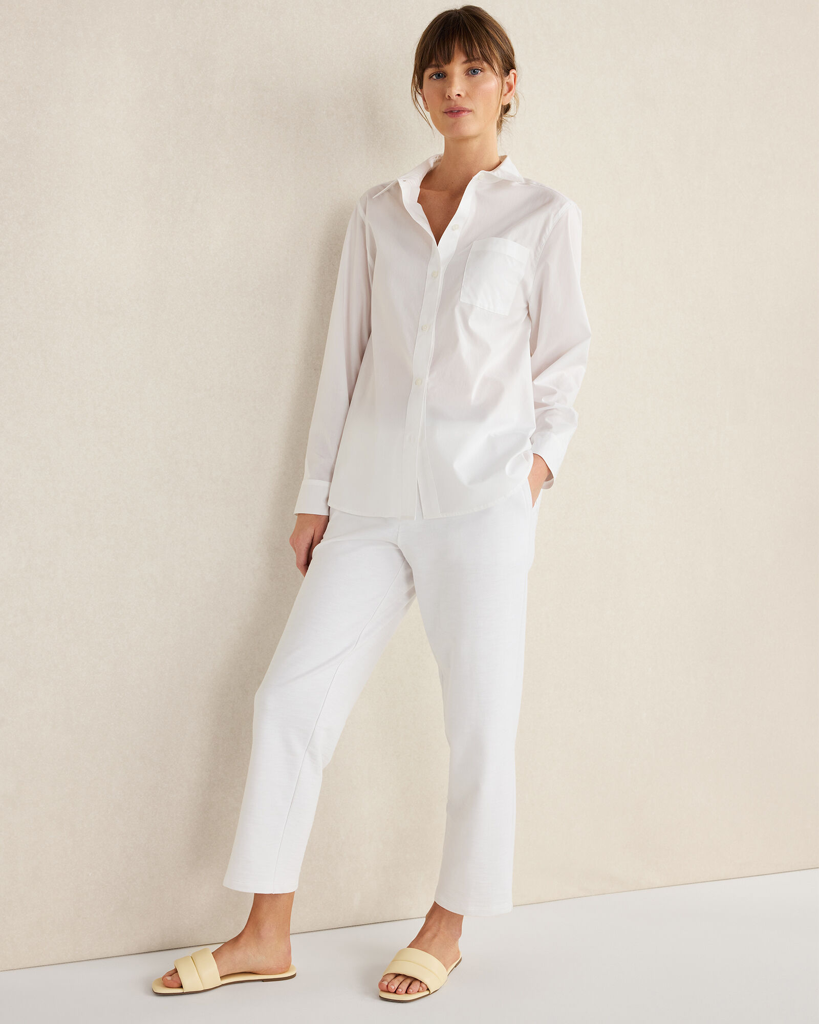 Poplin Cropped Button Down