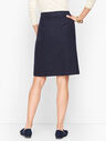 Faux Wrap A-Line Skirt - Donegal