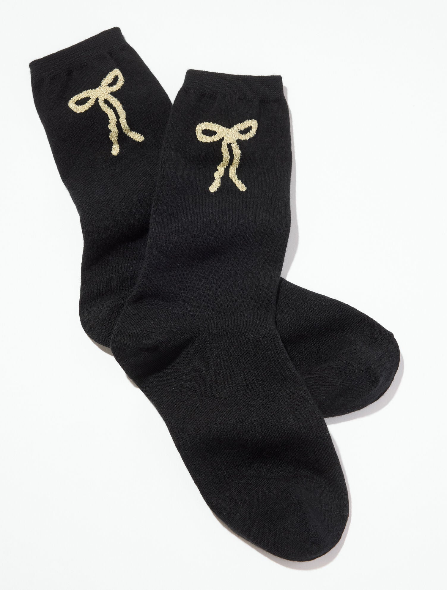 Shiny Bow Trouser Socks