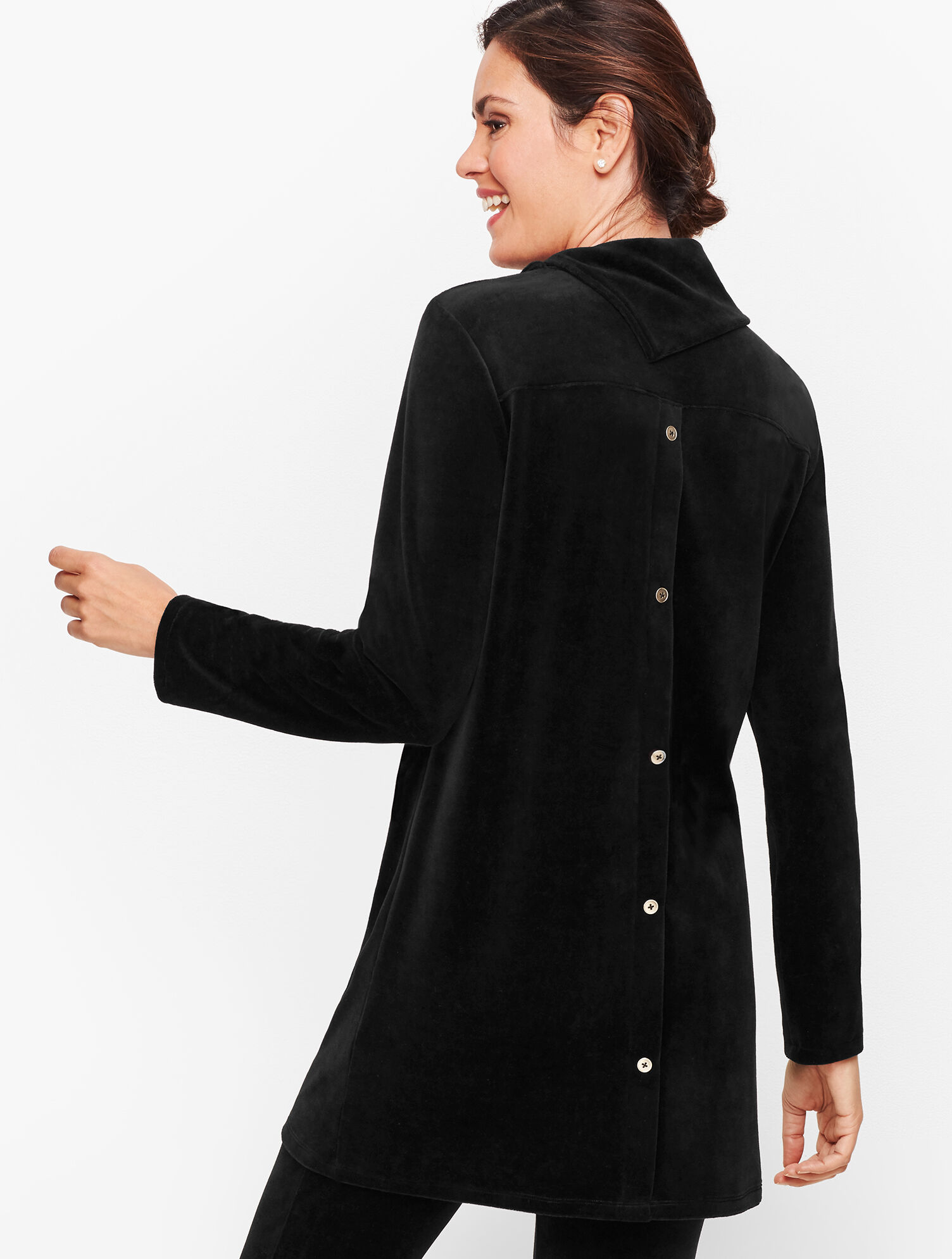 Haut Talbots Noir En Velours Luxe Avec Dos Noué – Taille M, Neuf Avec étiquette (NWT)