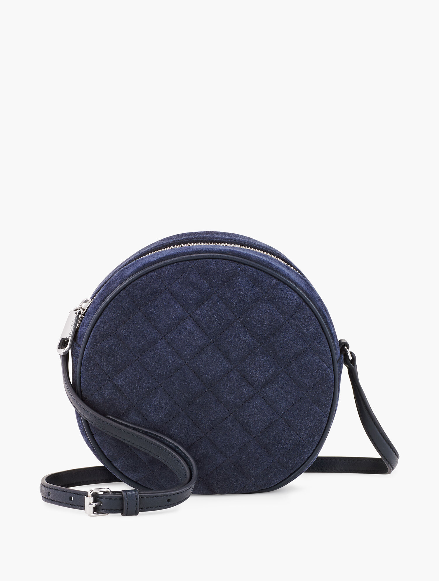 Round Quilted Suede Crossbody Bag Talbots
