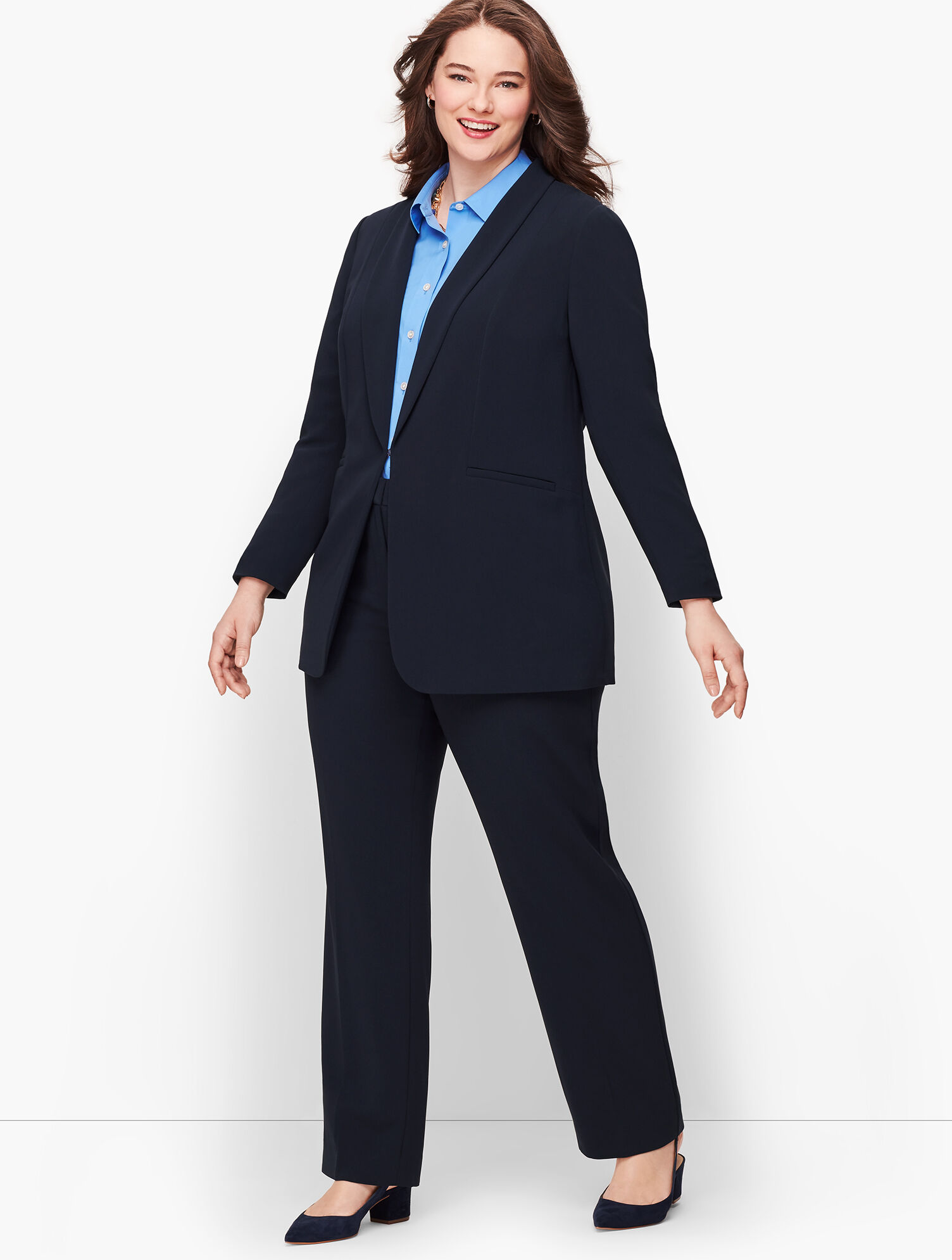 Easy Travel Collection - Long Shawl-Collar Jacket | Talbots
