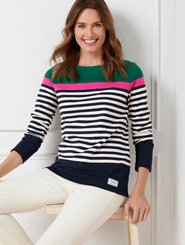 Authentic Talbots Tee - Slope Stripe | Talbots