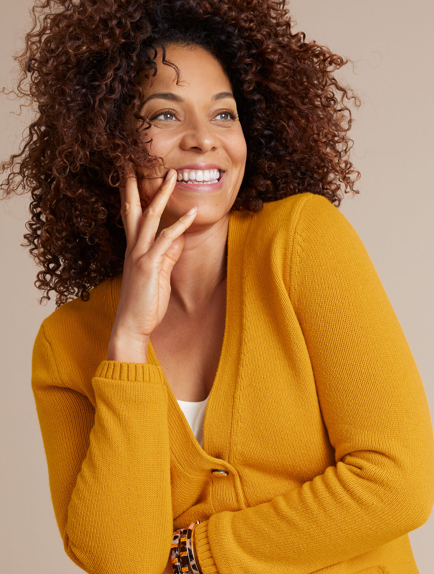 Flap Pocket Cardigan - Golden Maize | Talbots