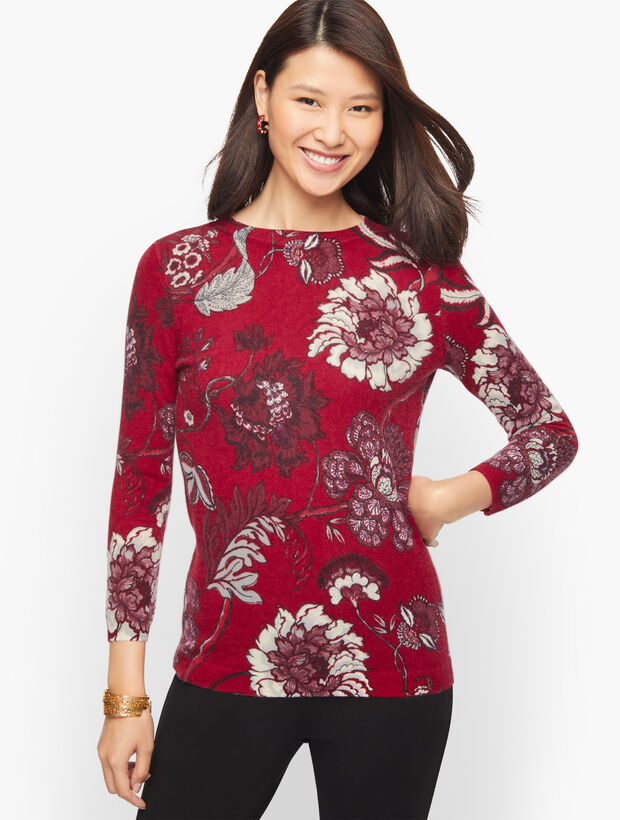 Audrey Cashmere Sweater - Graphic Floral