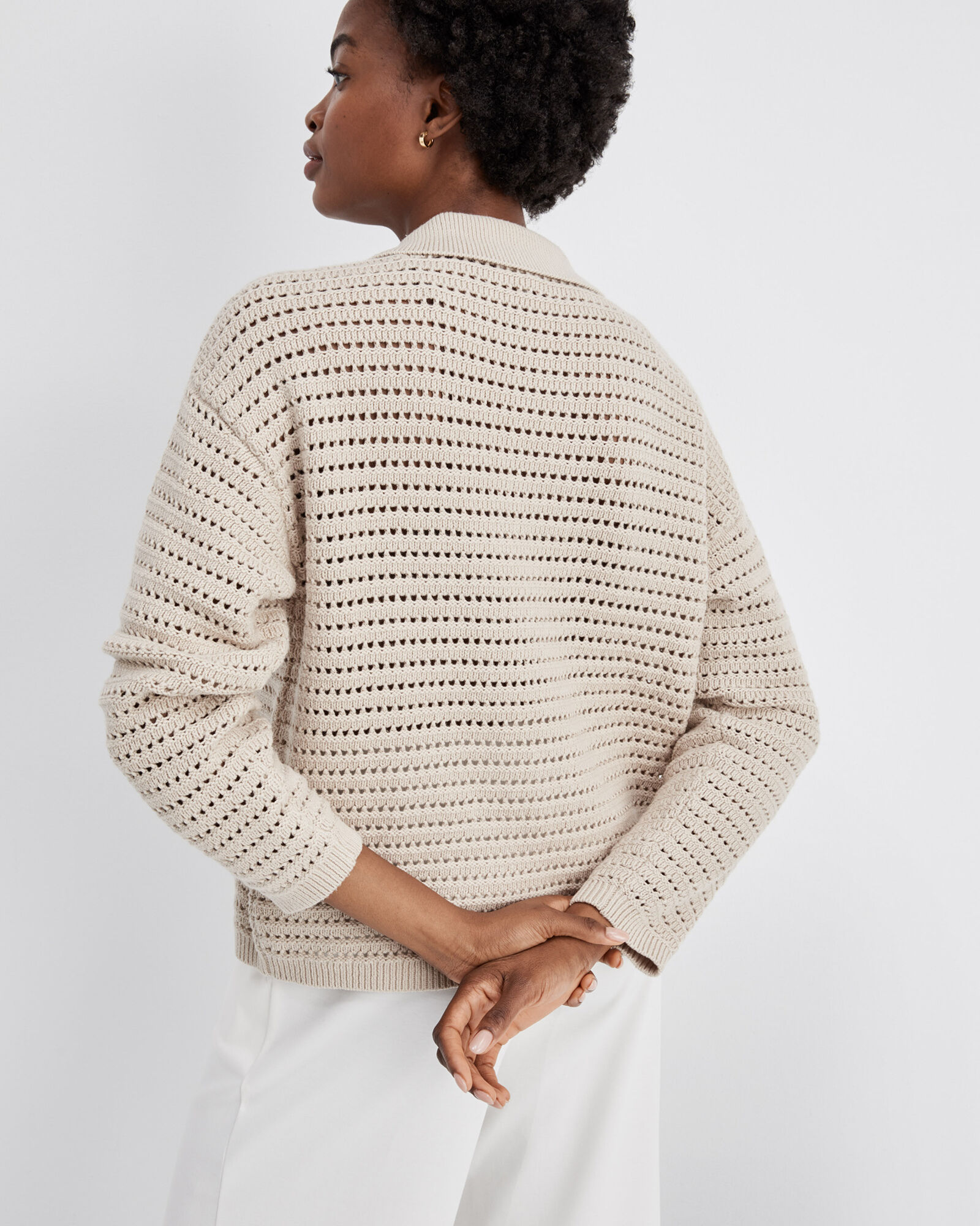 Organic Cotton Open Stitch Polo | Haven Well Within