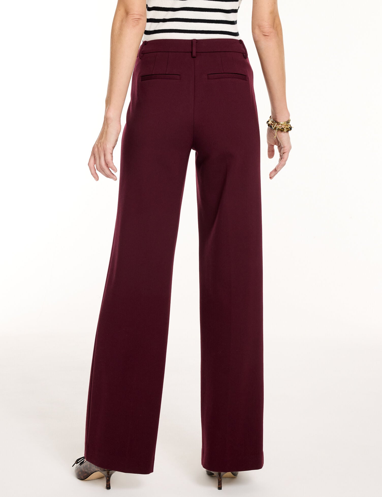 Polished Ponte Wide Leg Pants - thumbnail 3