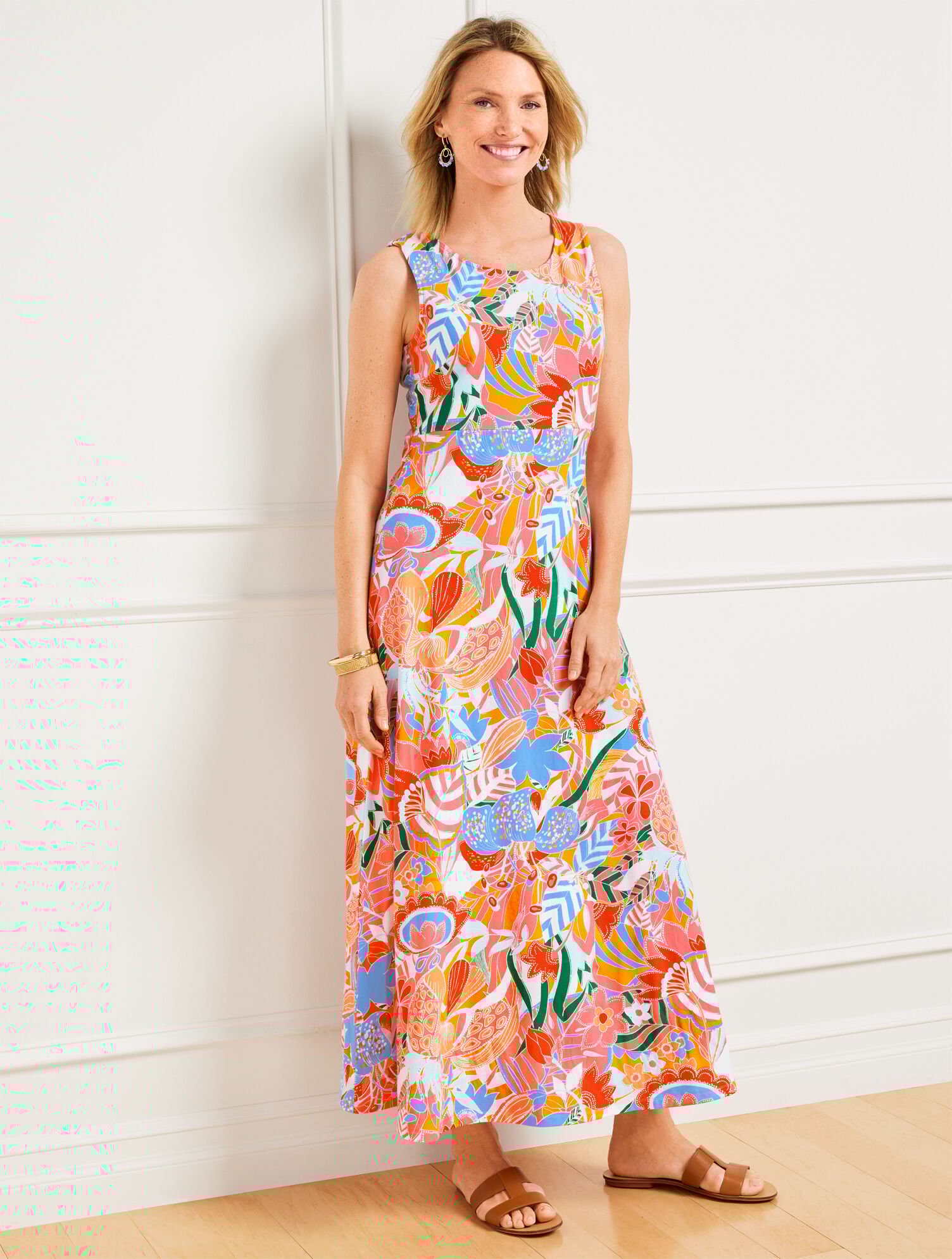 Jersey Maxi Dress Marvelous Floral Talbots