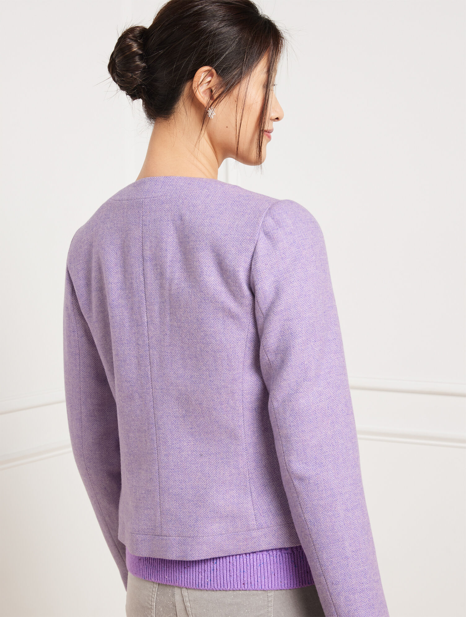 Bicolor Herringbone Shetland Jacket | Talbots