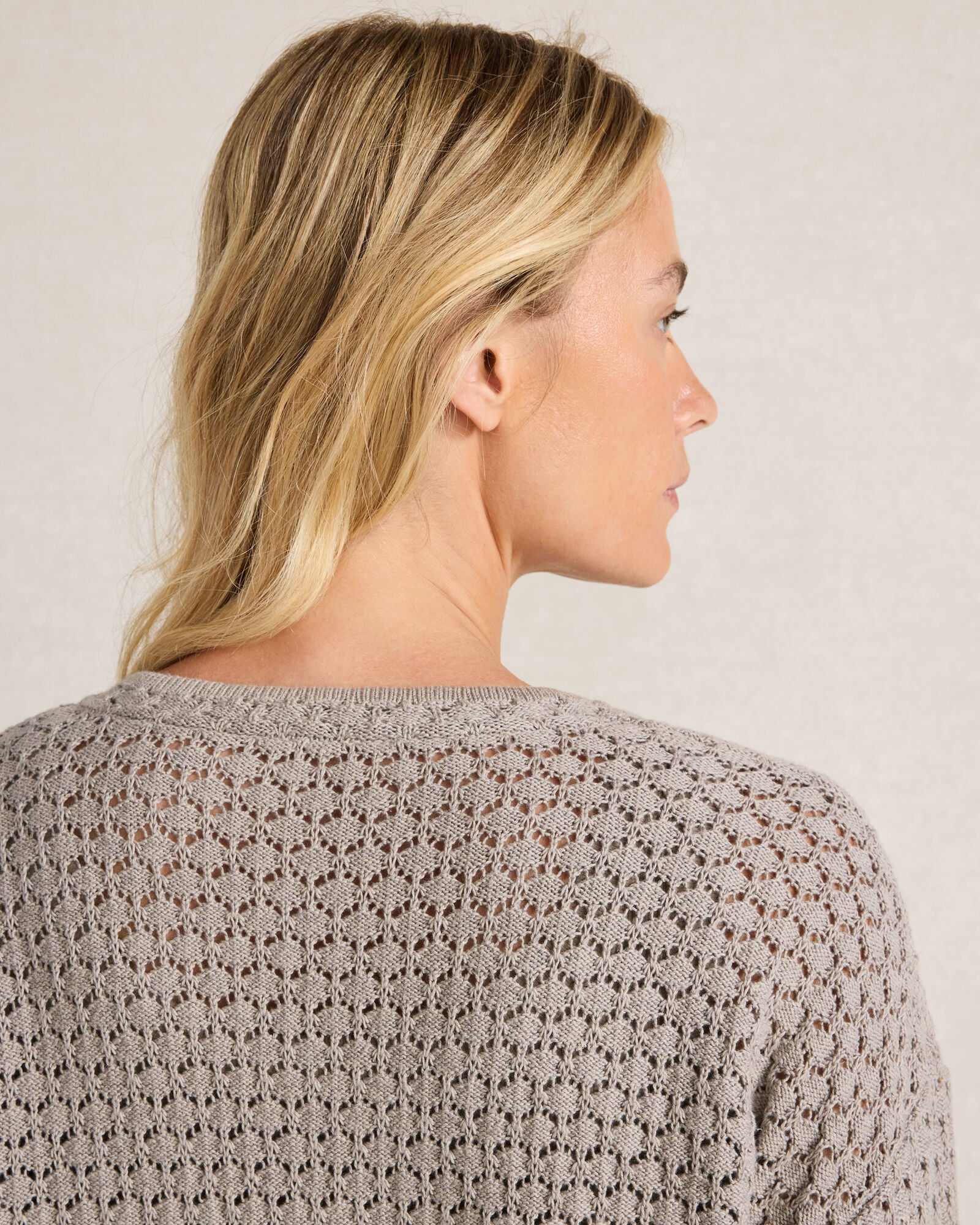 Organic Cotton Linen Open Stitch Cardigan | Haven Well Within