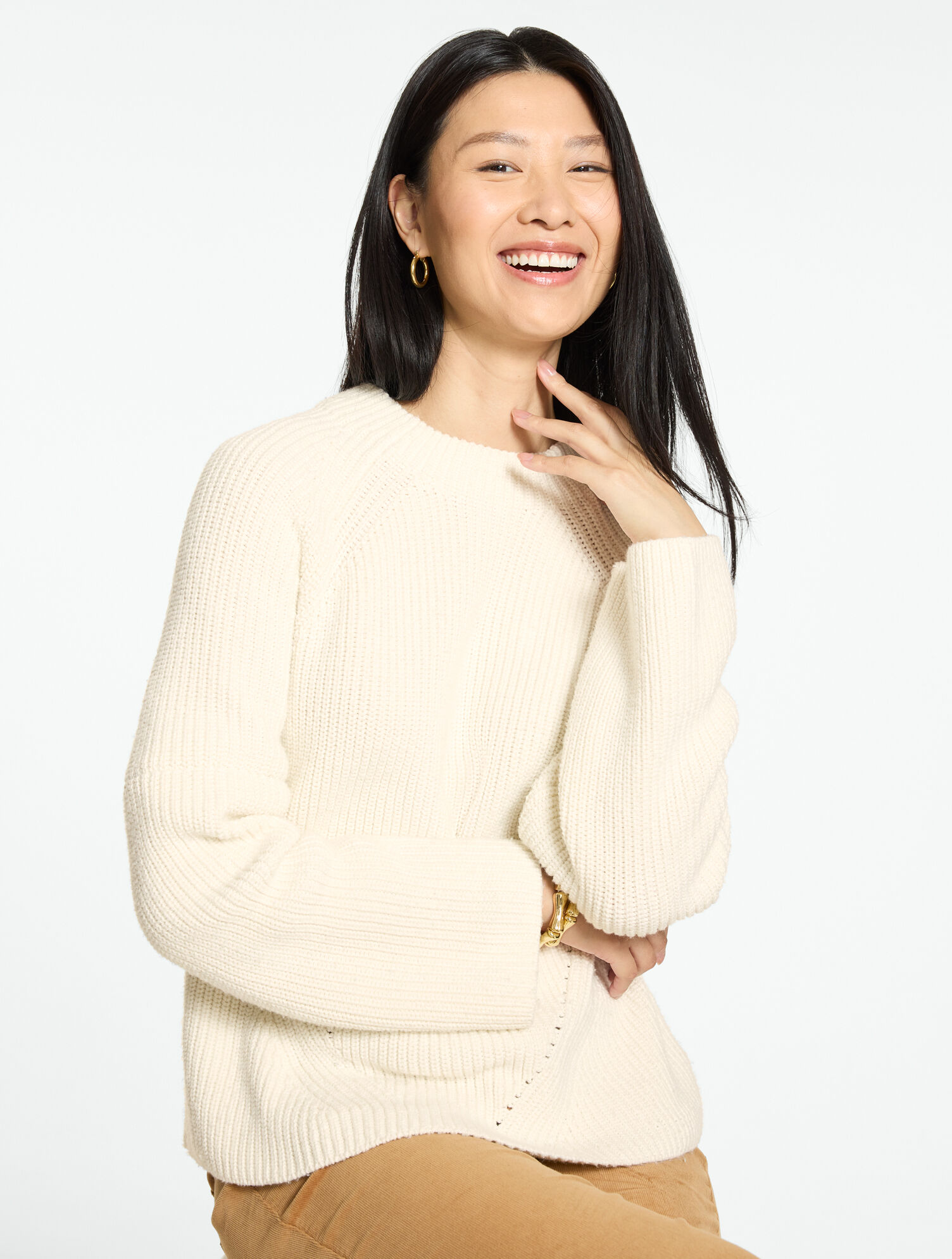 Shaker Knit Crewneck Sweater