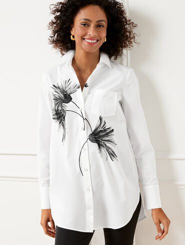 Perfect Shirt - Dot WHITE/BLACK  Womens Talbots Blouses and Shirts —  Bypaths and Beyond
