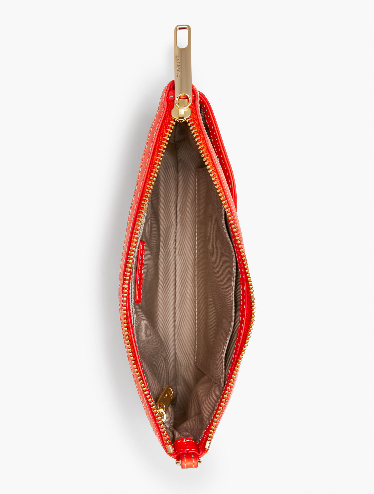 Pebble Leather Zip-Top Wristlet
