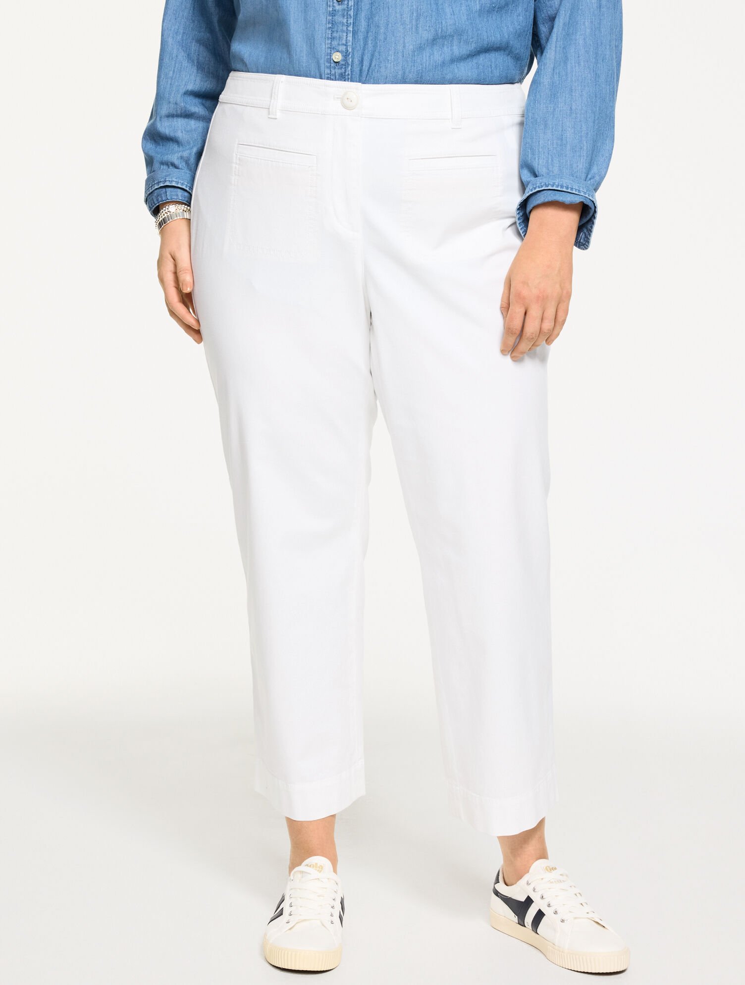 Straight Crop Ottoman Pants