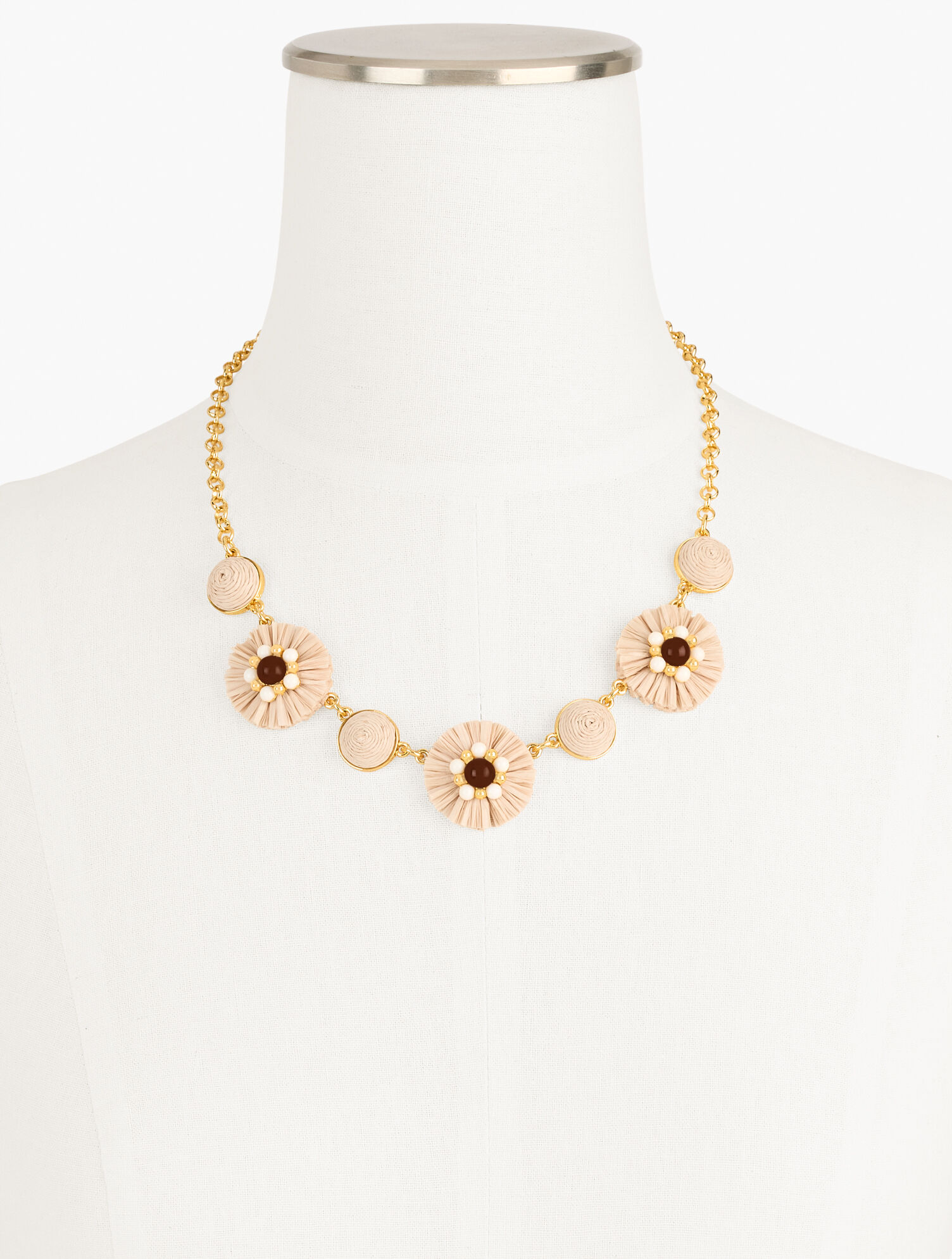 Beaded Raffia Necklace