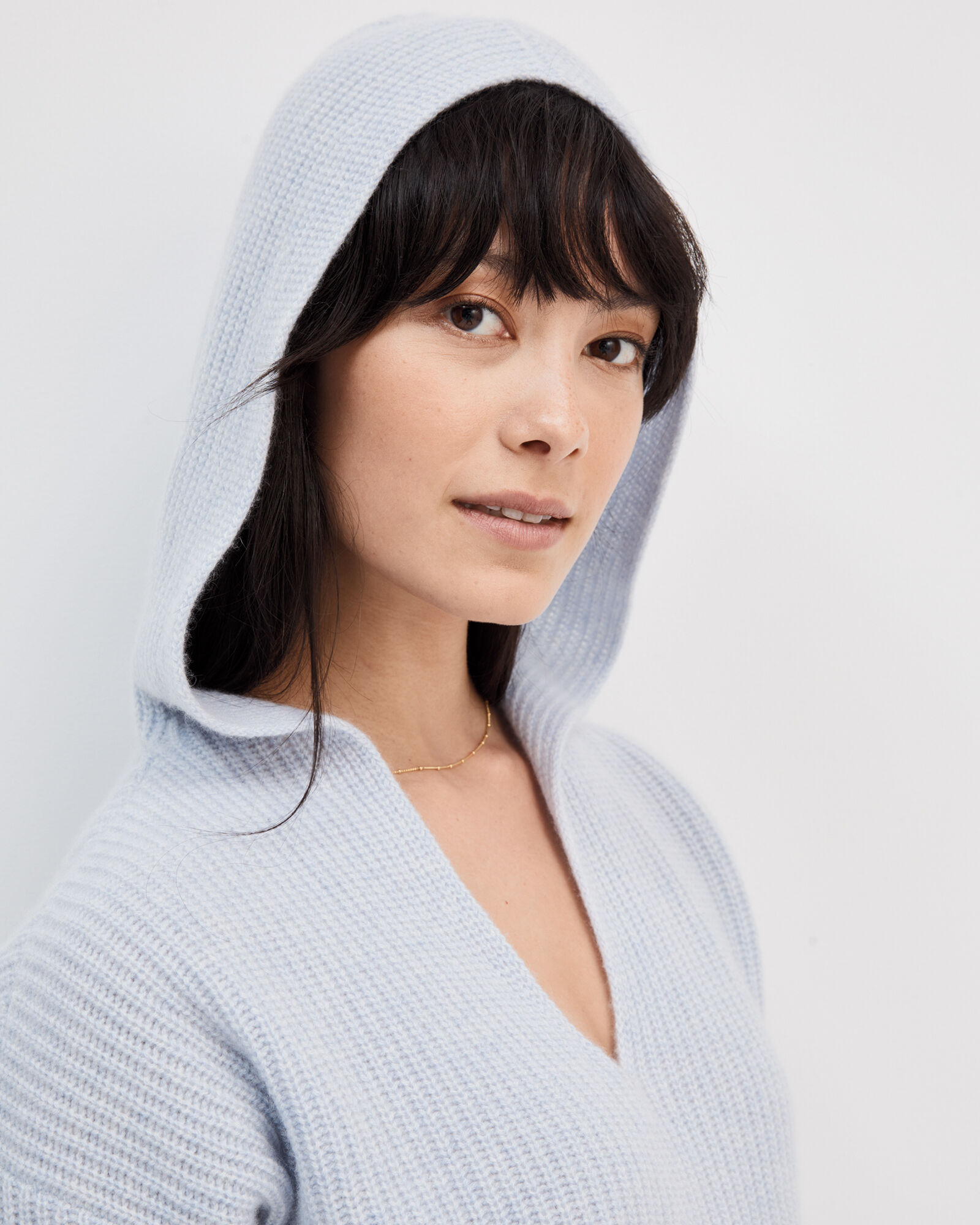 Cashmere Ribbed Hoodie
