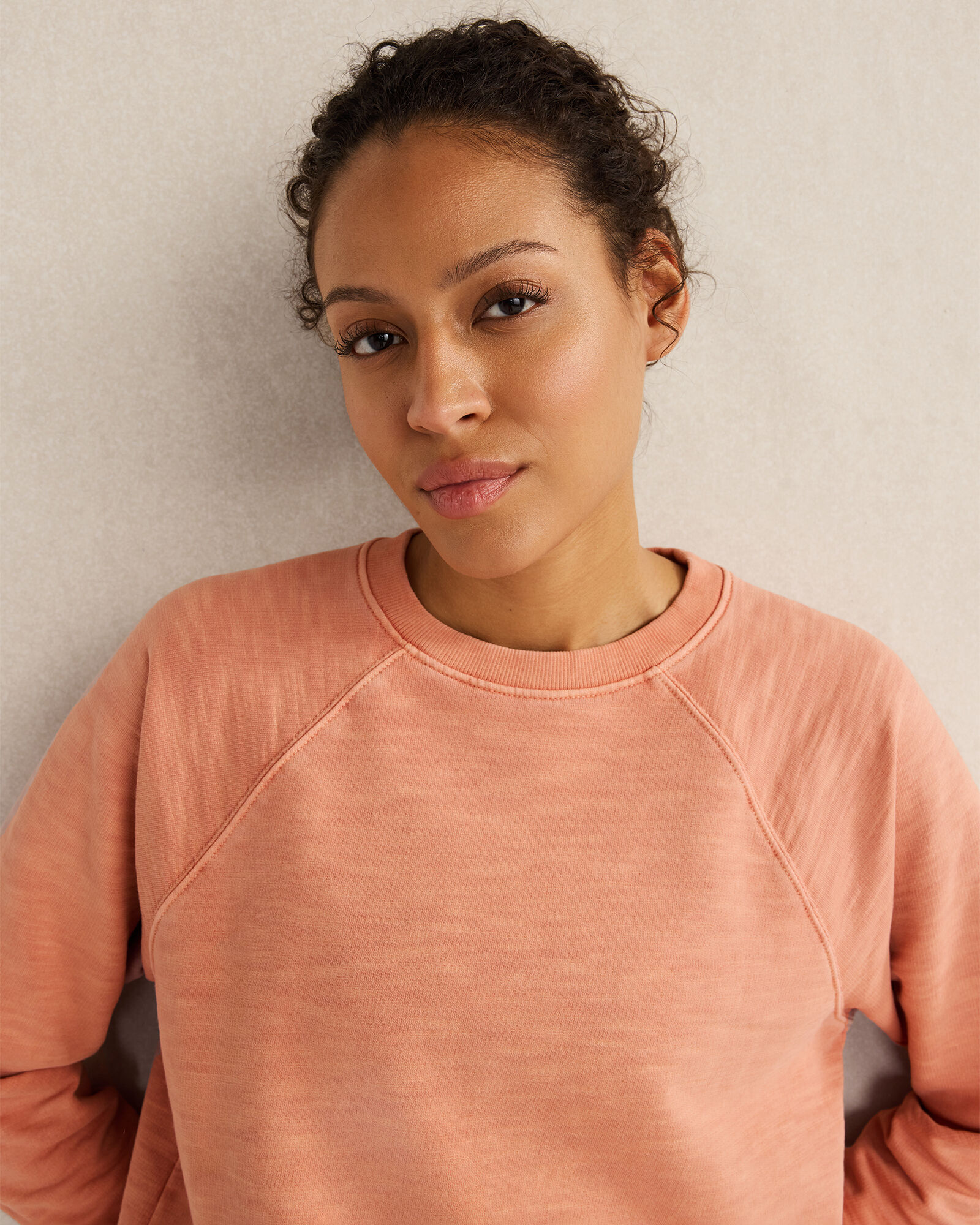 Organic Cotton Slub Terry Raglan Crewneck