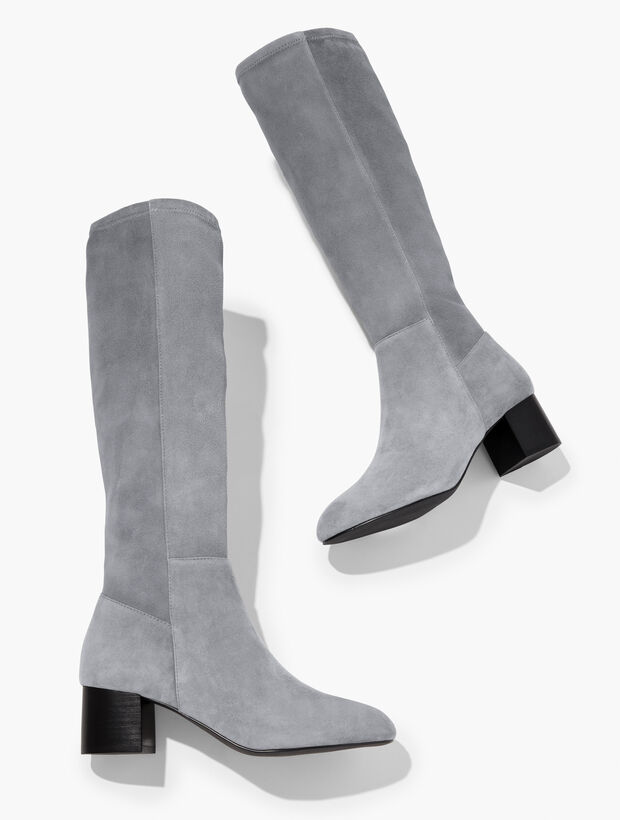 Sophie Stretch Suede Tall Boots