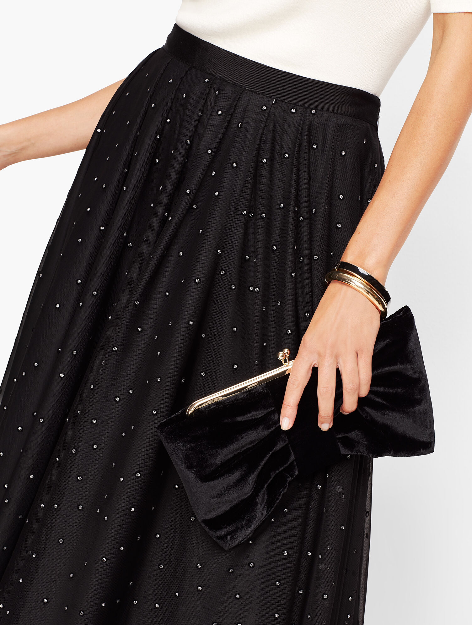 Dot Mesh Ballgown Skirt
