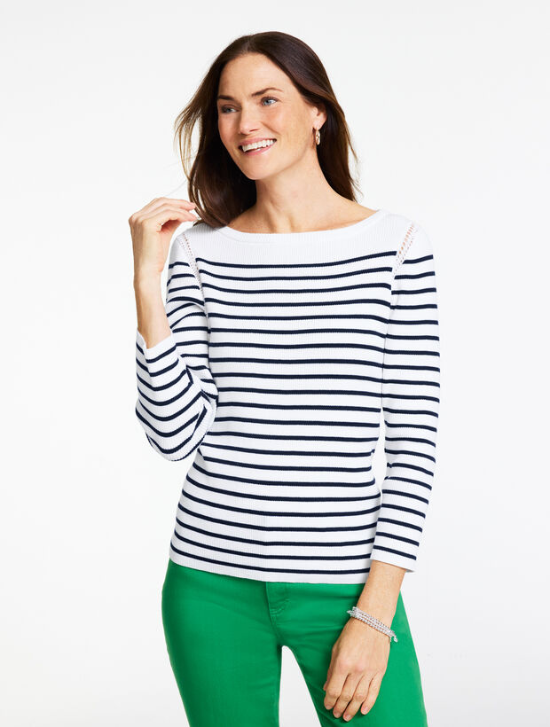 Crochet Boatneck Pullover