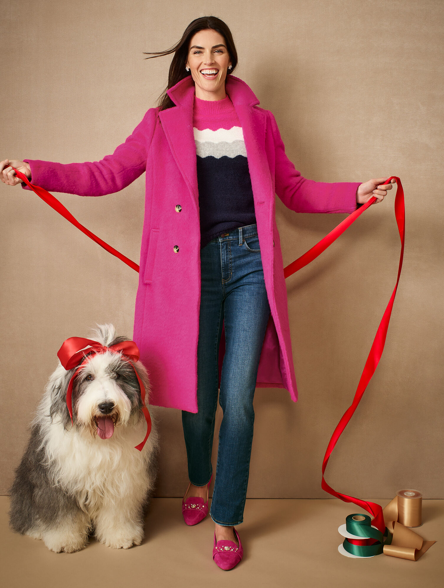 Brushed Wool Blend Coat