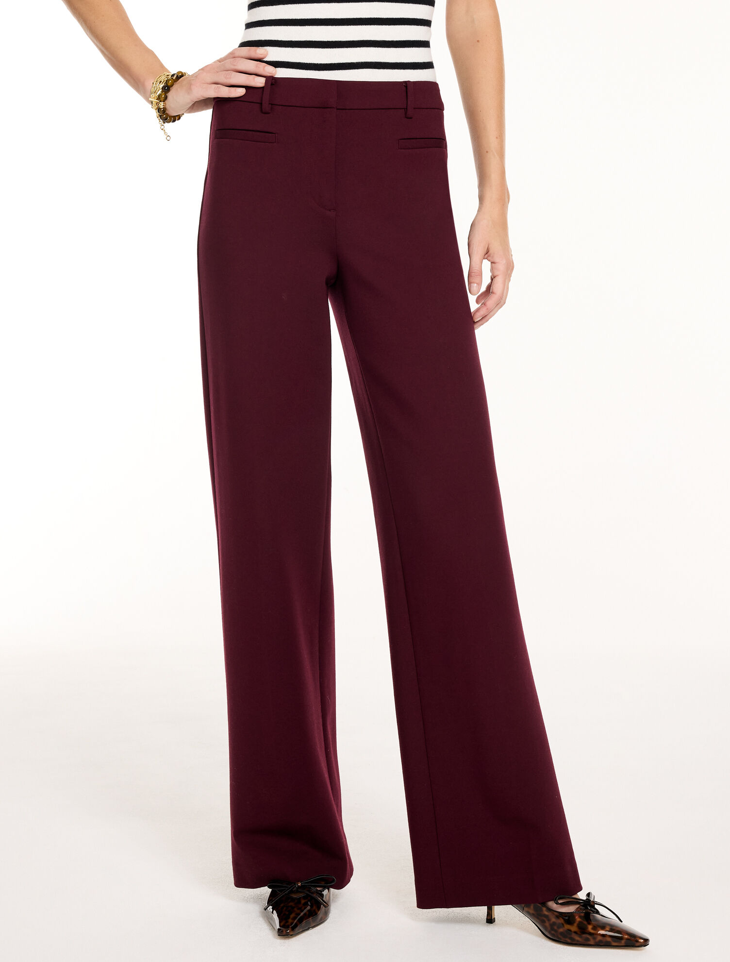 Polished Ponte Wide Leg Pants