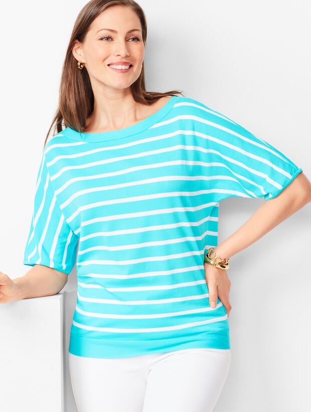 Dolman-Sleeve Sweater - Stripe