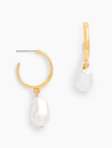 Classic Pearl Hoop earrings