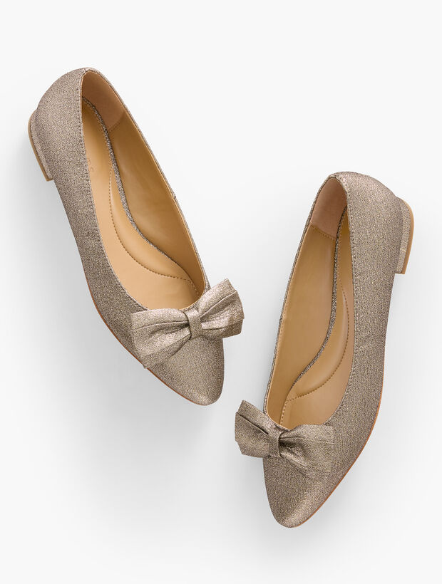 Edison Bow Flats - Textured Lam&eacute;