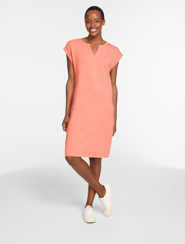 AirKnit Stretch Pleated Shoulder Dress
