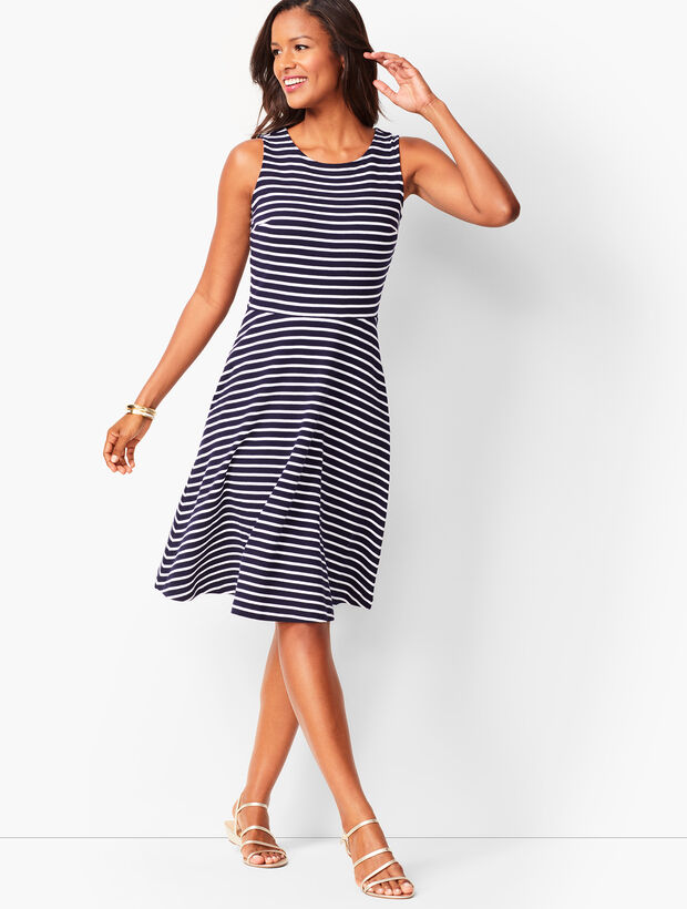 Edie Knit Fit &amp; Flare Dress - Stripe