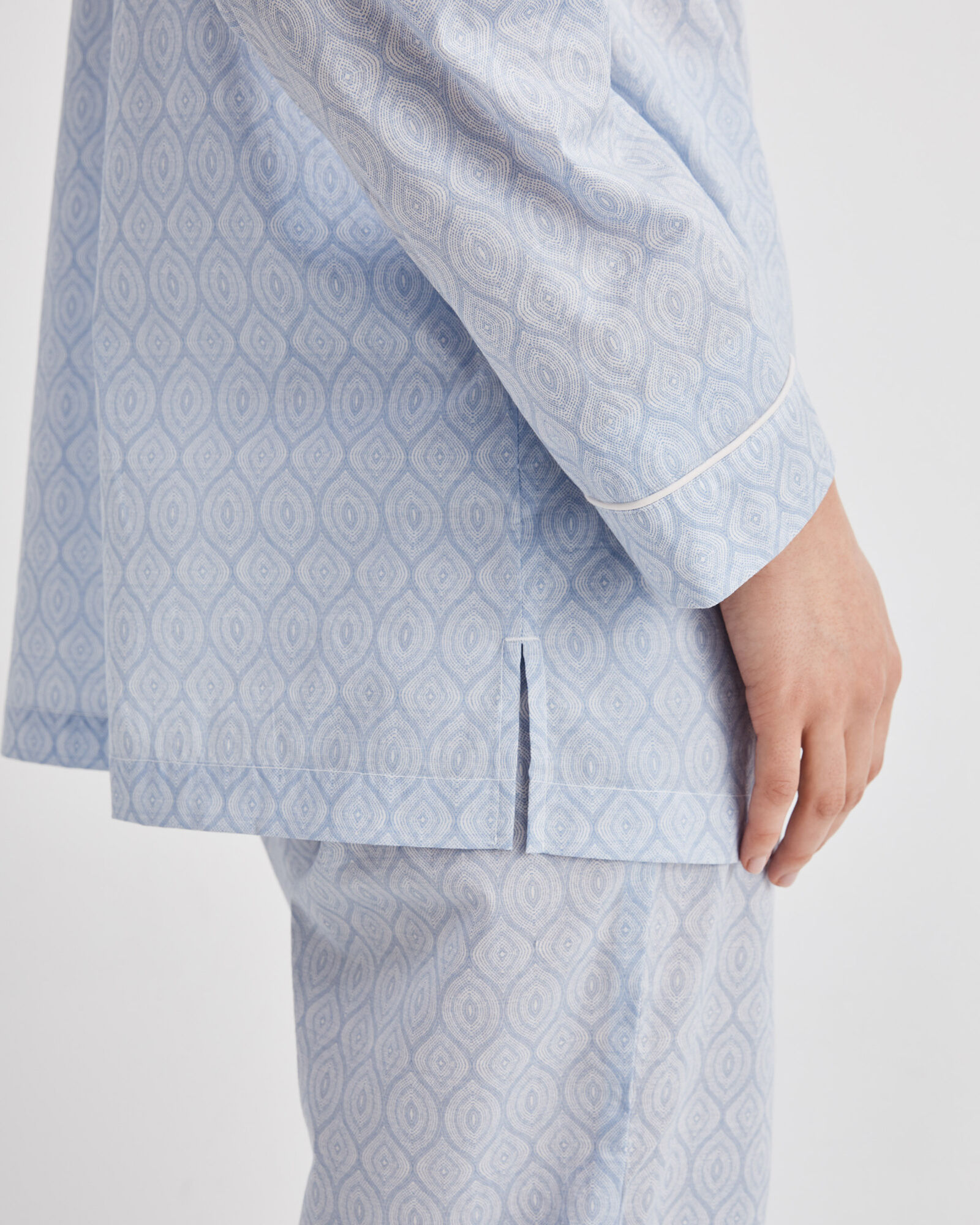 Lightweight Organic Cotton Poplin Pajama Shirt Haven Well Within