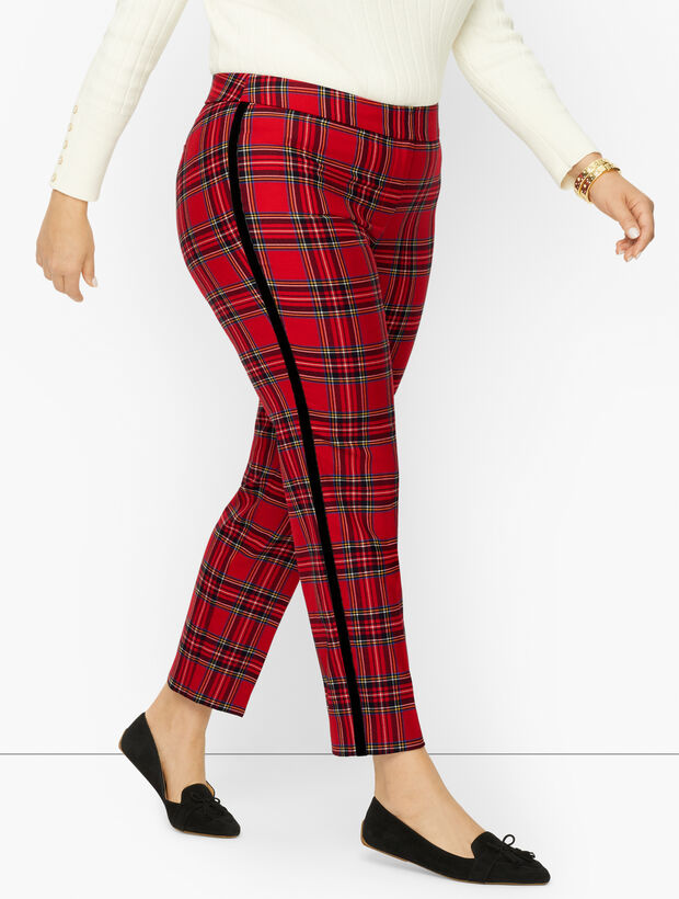 Plus Size Exclusive Slim Leg Pants Mountain Plaid Talbots